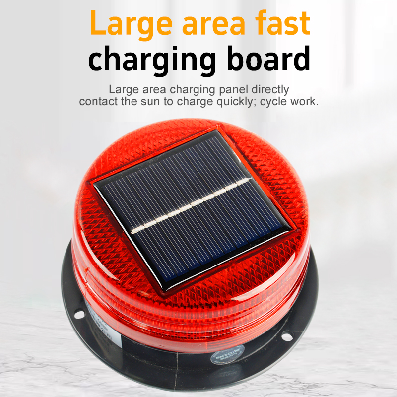 Solar Roof Strong Magnetic Explosion Flashing Light Engineering Vehicle Obstacle Flashing Light