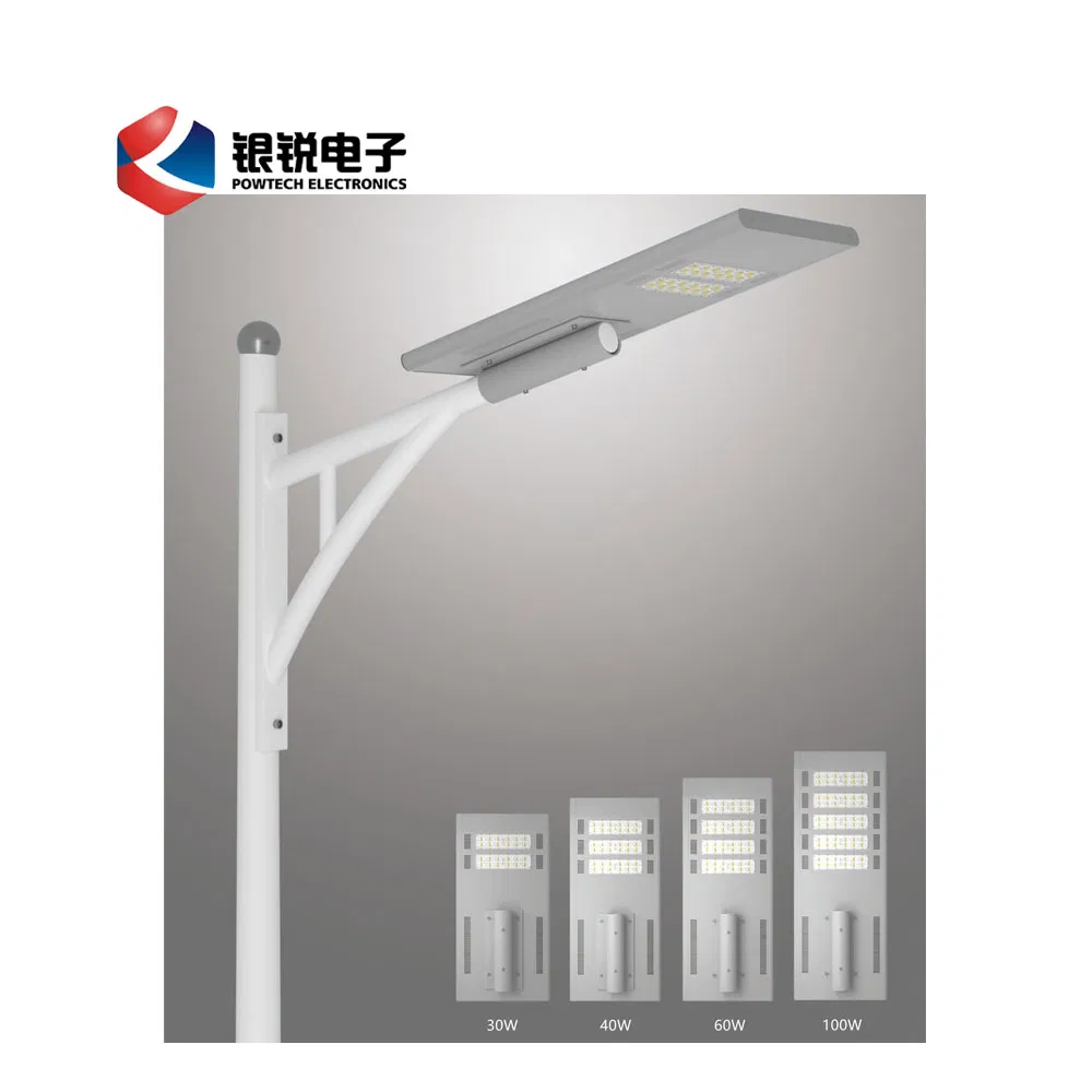 All-in-One Waterproof Outdoor 60W LED Solar Street Lights with Lithium Battery