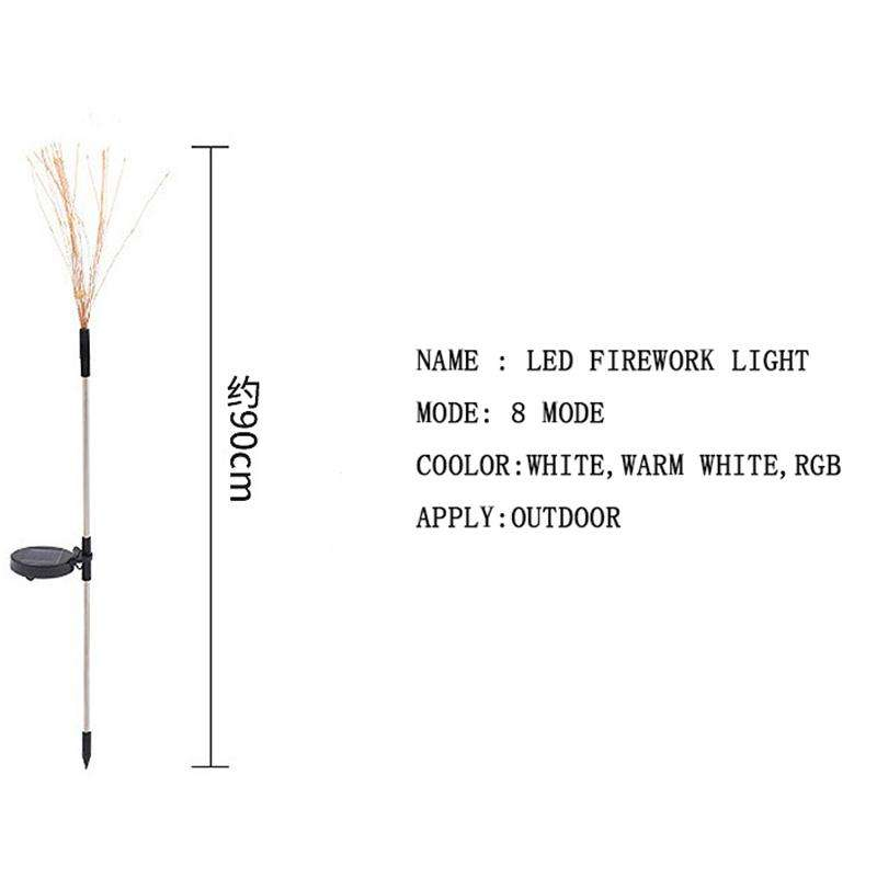 Christmas Fireworks Lights Solar String Lights