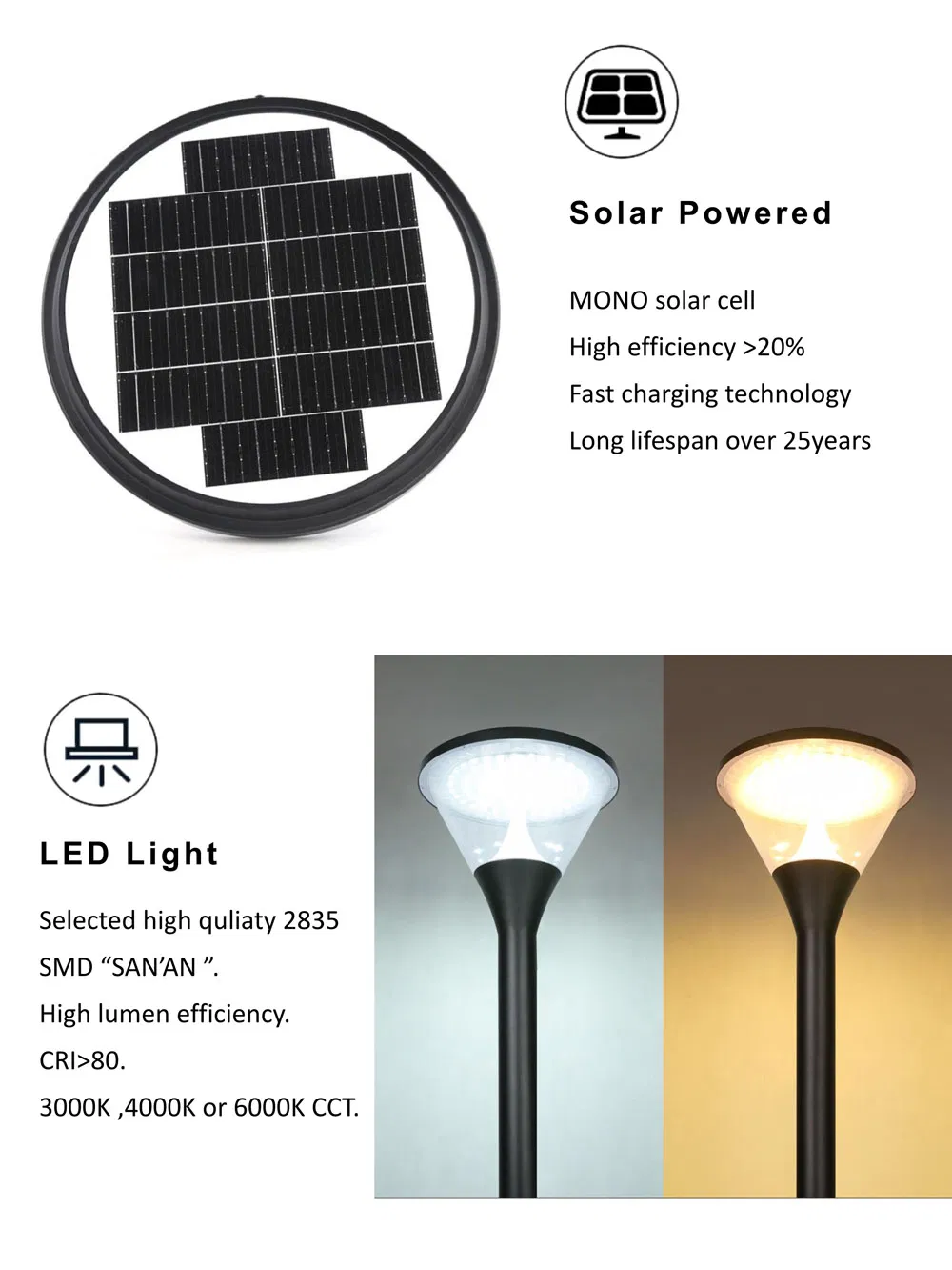 Solar Courtyard Light