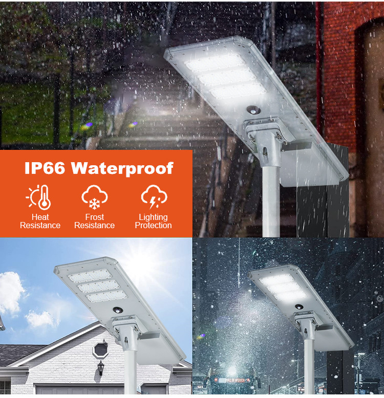 IP66 210lm/W Solar Fence Lights Integrated Solar Street Light with MPPT Controller off Grid Solar System
