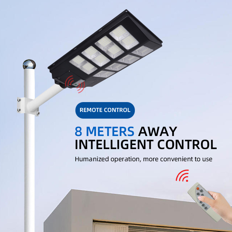 High Power Remote Motion Sensor Battery IP65 Waterproof 300W 400W 500W Integrated LED All in One Solar Street Light