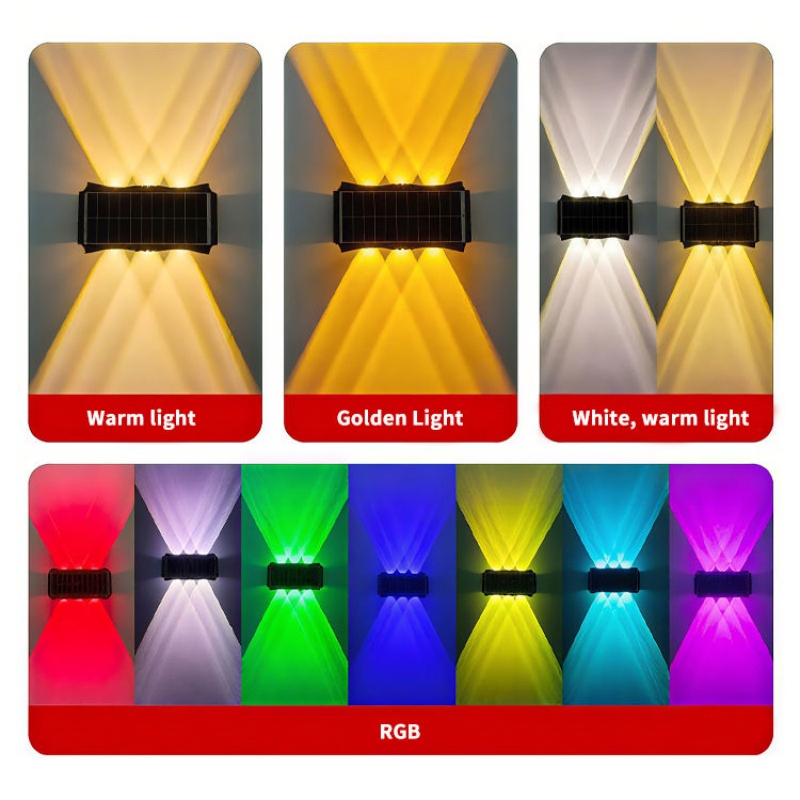 Customzied Solar Light for Garden, Outdoor Solar LED Wall Washer Light Waterproof Garden Villa Fence Lamp