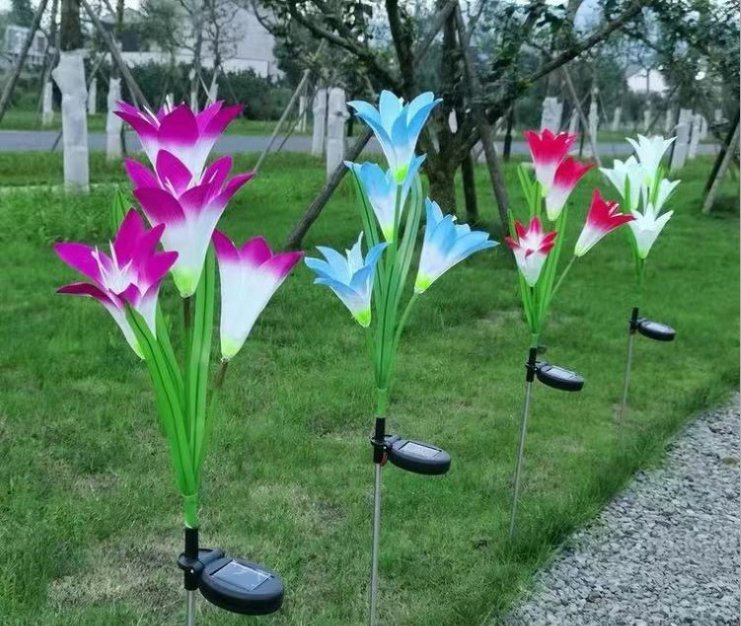 Solar LED Garden Stake Lights for Garden, Patio Lawn Path, Backyard with Different Colors