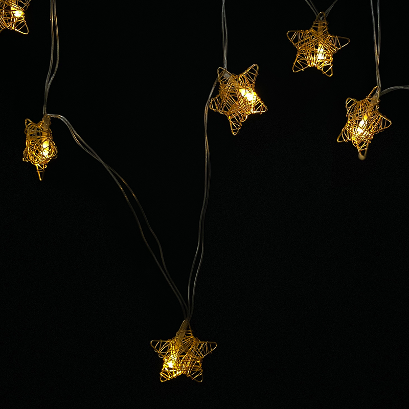 Decorative Solar LED Iron String Lights for Festive Occasions