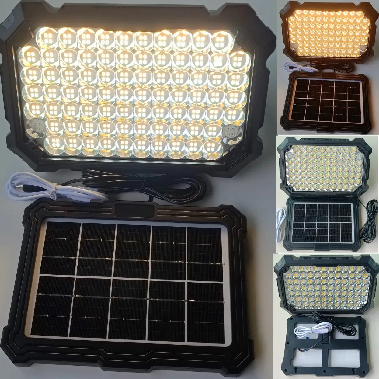 Yaye 26 Export Experience Factory Price Super Bright 100W Portable Rechargeable Emergency IP65 Home LED ABS Indoor Outdoor Solar Light 1000PCS Stock 6000mAh USB