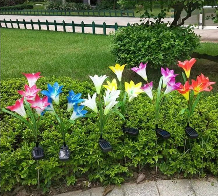 Solar LED Garden Stake Lights for Garden, Patio Lawn Path, Backyard with Different Colors