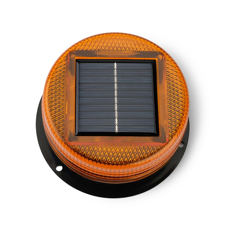 Solar LED Strobe Beacon Roof Emergency Warning Light Safety Flashing Red Signal Indicator Charging with Magnetic on/off Button