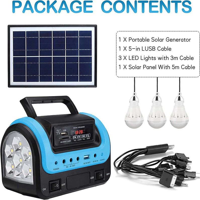 Solar Home System Kit Night Market Outdoor Light Portable Solar Pathway Lighting