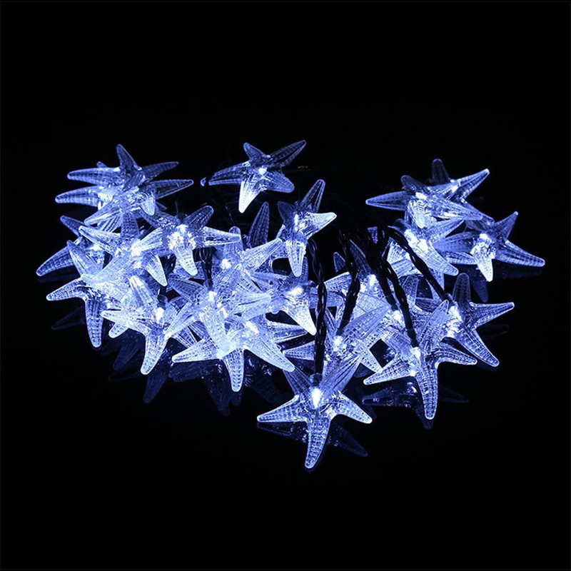 Solar Garden Decoration LED Outdoor Waterproof Starfish String Lights
