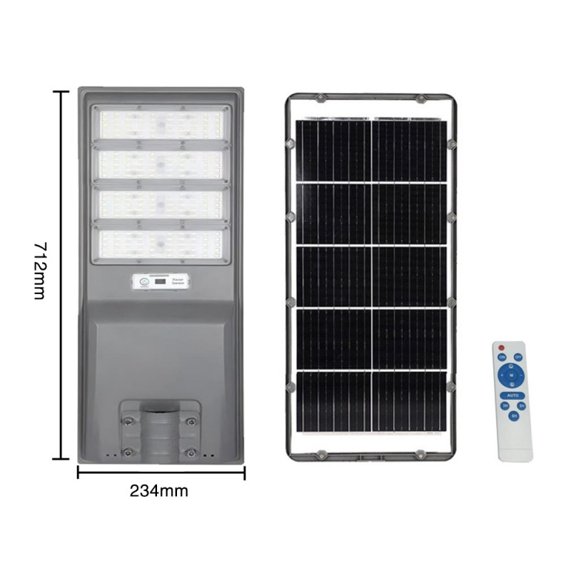 Solar Street Lamps Equipped with Remote Controls and Radar Sensors, Energy-Saving Street Lamps with Solar Panels and Solar Battery Solar Street Light