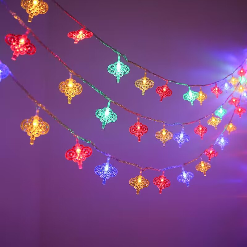 Colorful Solar-Powered LED String Lights for Outdoor Celebrations