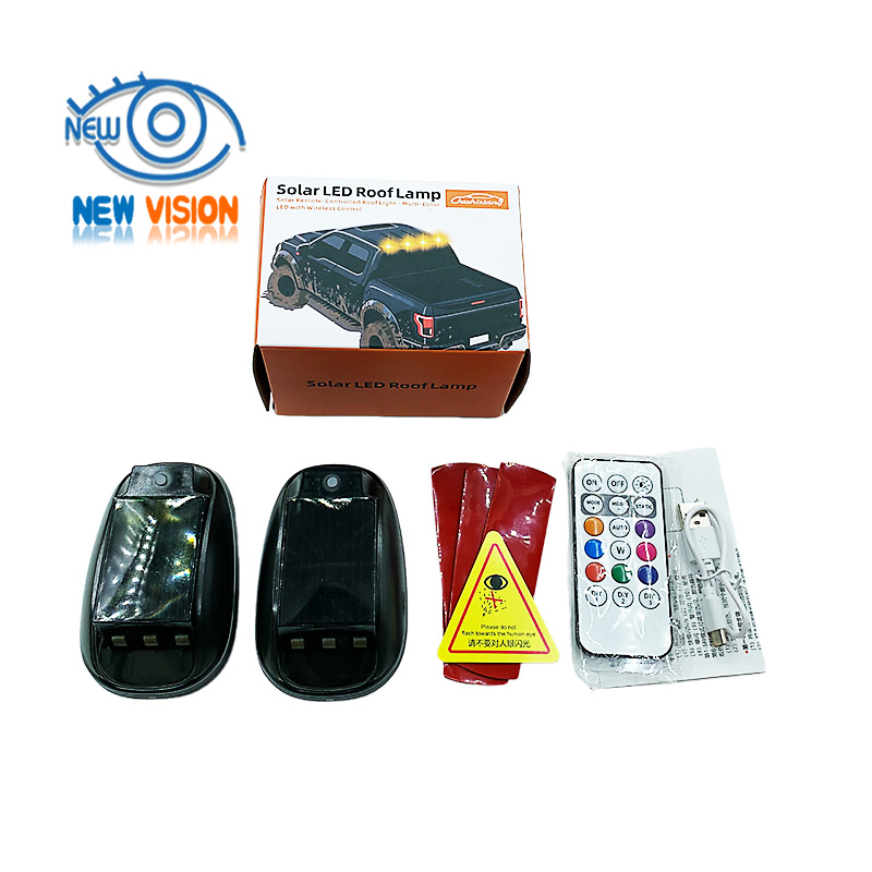Car Cross-Border Truck Pick-up LED Solar Mouse Light Car Roof Warning Explosion Modification