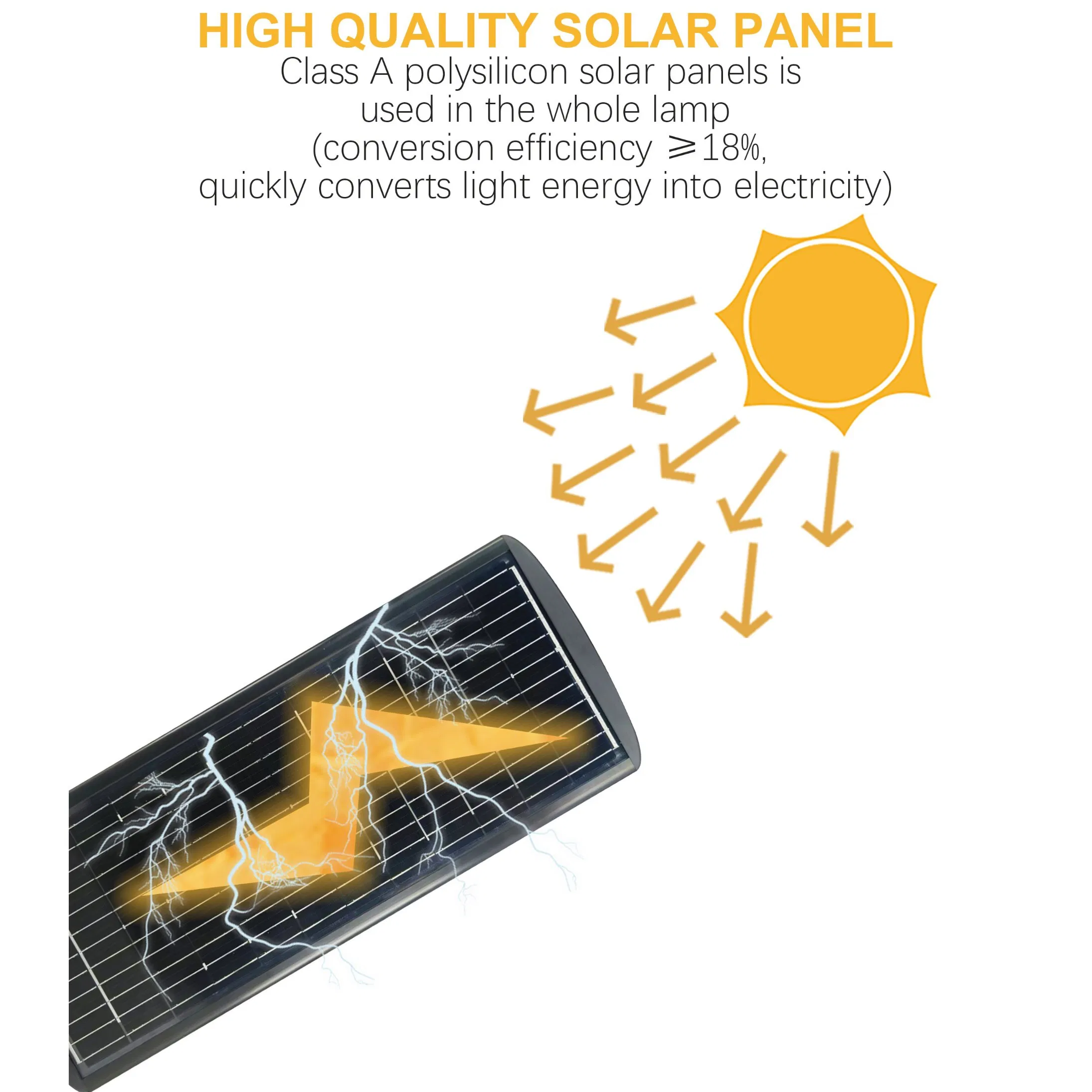 High Lumen 100W IP66 Waterproof Outdoor Garden All in One Solar LED Decorative Street Light