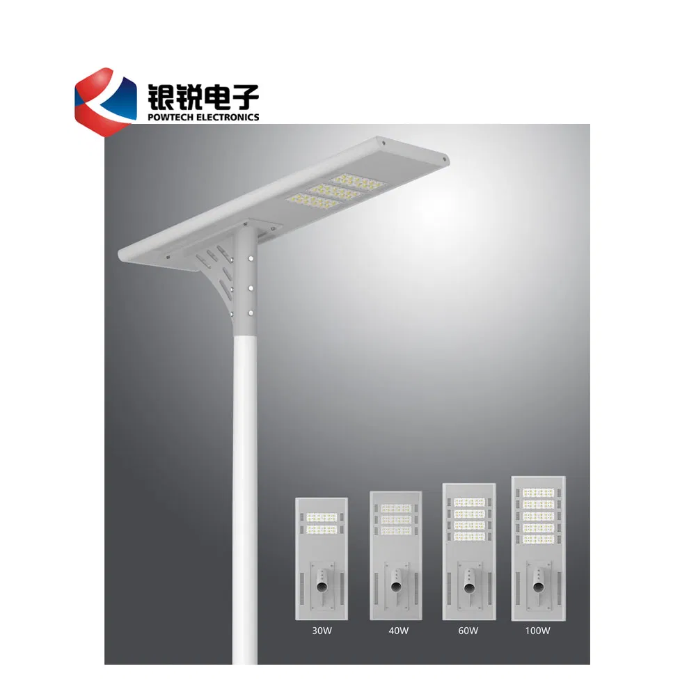 All-in-One Waterproof Outdoor 60W LED Solar Street Lights with Lithium Battery