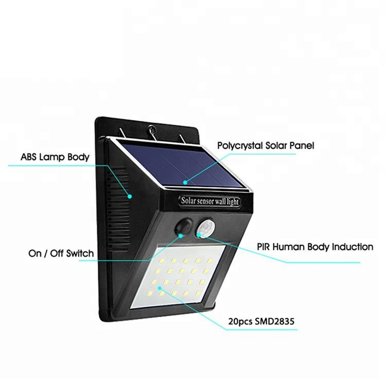 Solar High Brightness Interior Lamps 2W IP65 Waterproof Wide Angle LED Saving Energy Lamp Indoor/Milan/Ceiling/Bulkhead/Lawn/Wall Light