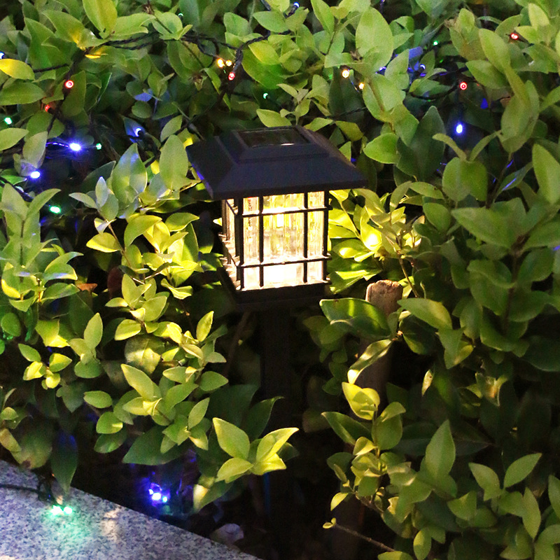 Outdoor Solar LED Ground Plug Lawn Light Waterproof Home Decoration Garden Path Simulated Flame Garden Lamp