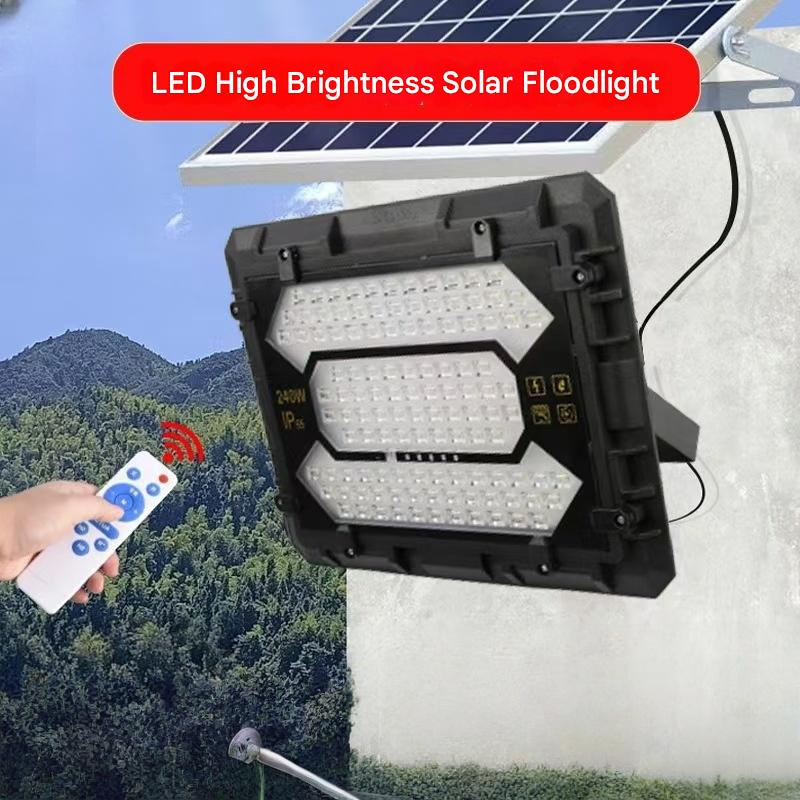 Solar Panel Solar Garden Lights for Roof Balconies Smart Light Sensing Remote Control Adjustment