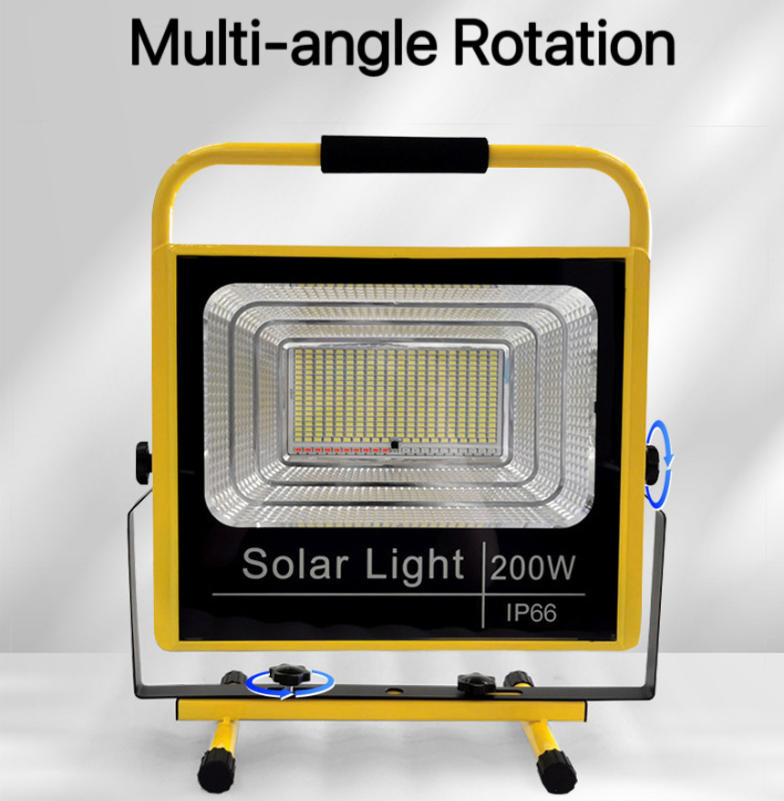 50W New Rechargeable Solar Flood Light Outdoor Portable LED Reflector Emergency Light Rechargeable Floodlight Construction Lamp