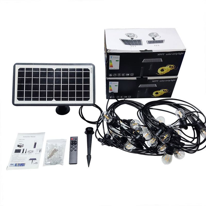 Waterproof Outdoor Strip Light LED Solar for Window Pool Deck Stairs Roof Patio Walkway with S14 Bulbs