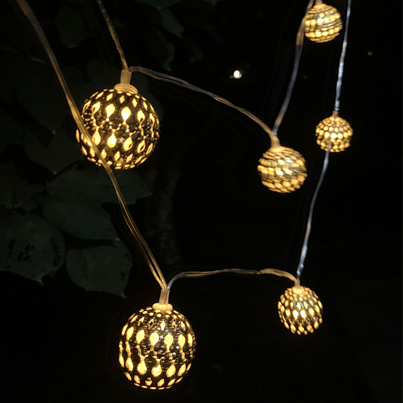 Decorative Solar LED Iron String Lights for Festive Occasions