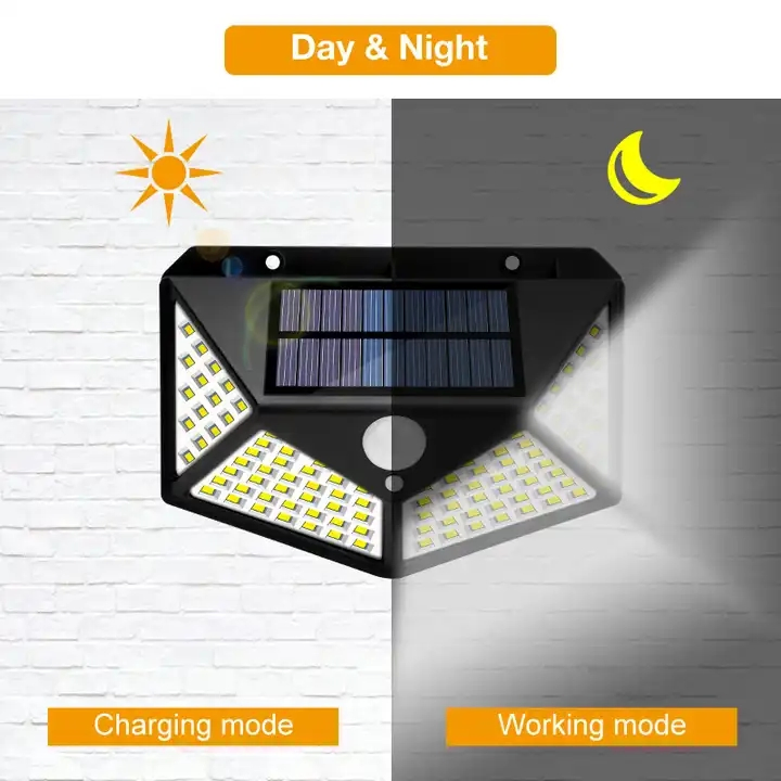 Super Bright 3 Lighting Modes Outdoor Waterproof Solar Motion Sensor Wall Light for Outside Walking Dog Fence Backyard Garden Door Step Garage