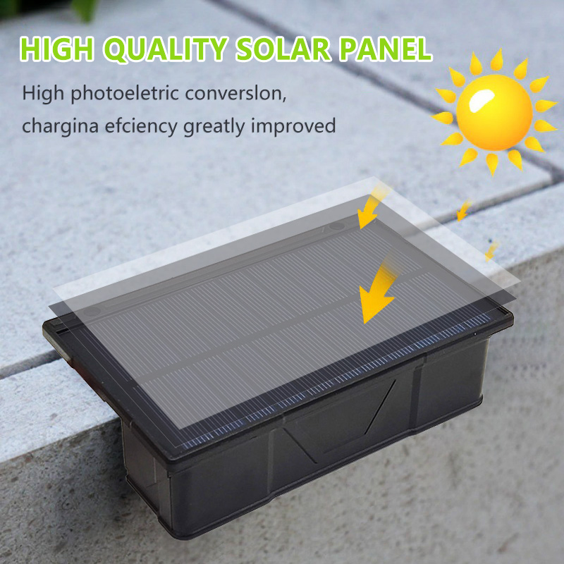 7-Shaped LED Outdoor Courtyard Waterproof Wall Washer Light Solar Pool Stair Terrace Landscape Wall Lamp