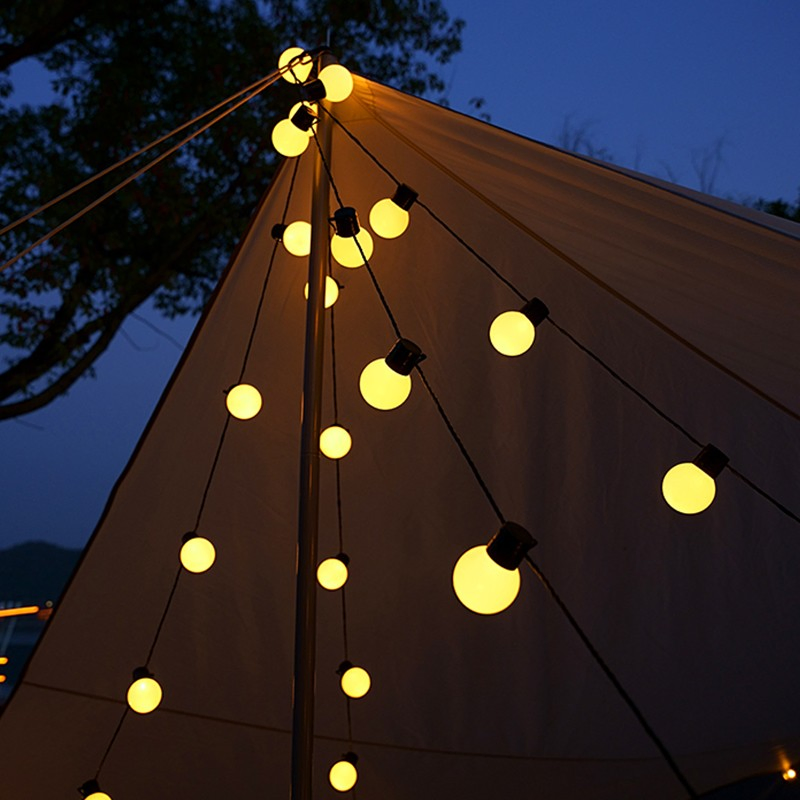 Waterproof Outdoor Solar Globe Lights Fairy Wedding Patio Garden Landscape G50 LED Solar String Light Garland