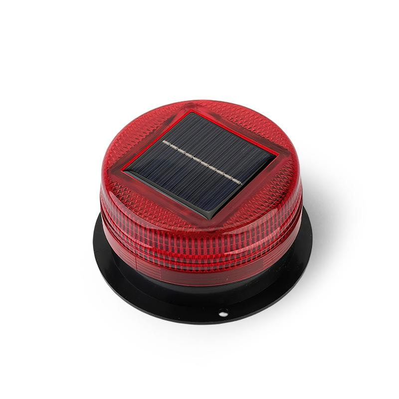 Solar LED Strobe Beacon Roof Emergency Warning Light Safety Flashing Red Signal Indicator Charging with Magnetic on/off Button