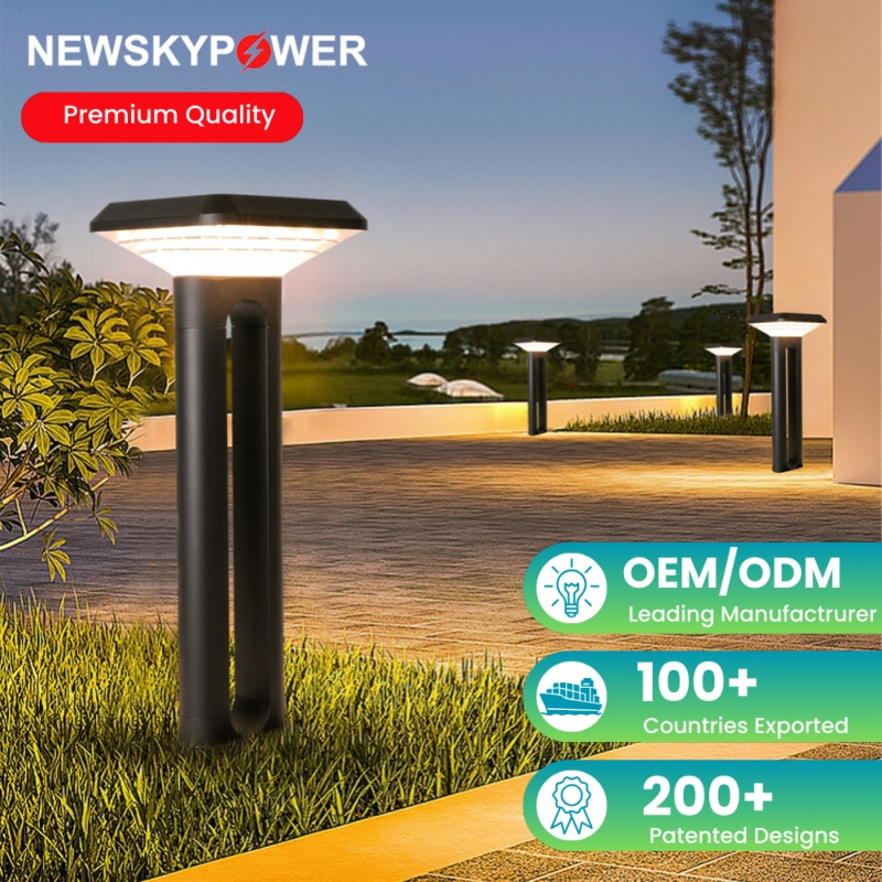 Cheap Solar Bollard Light 80cm High 5W LED 8ah Battery IP65 Rated Easy Installation Perfect for Garden Path Walkway Driveway