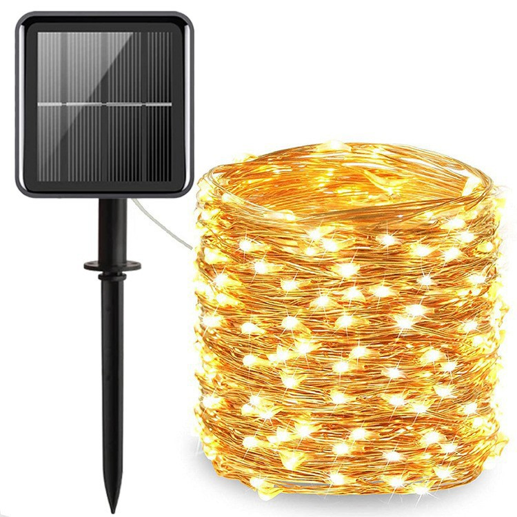 Hot Selling Lantern String Christmas Copper Wire Camping Courtyard Colors Solar Lights