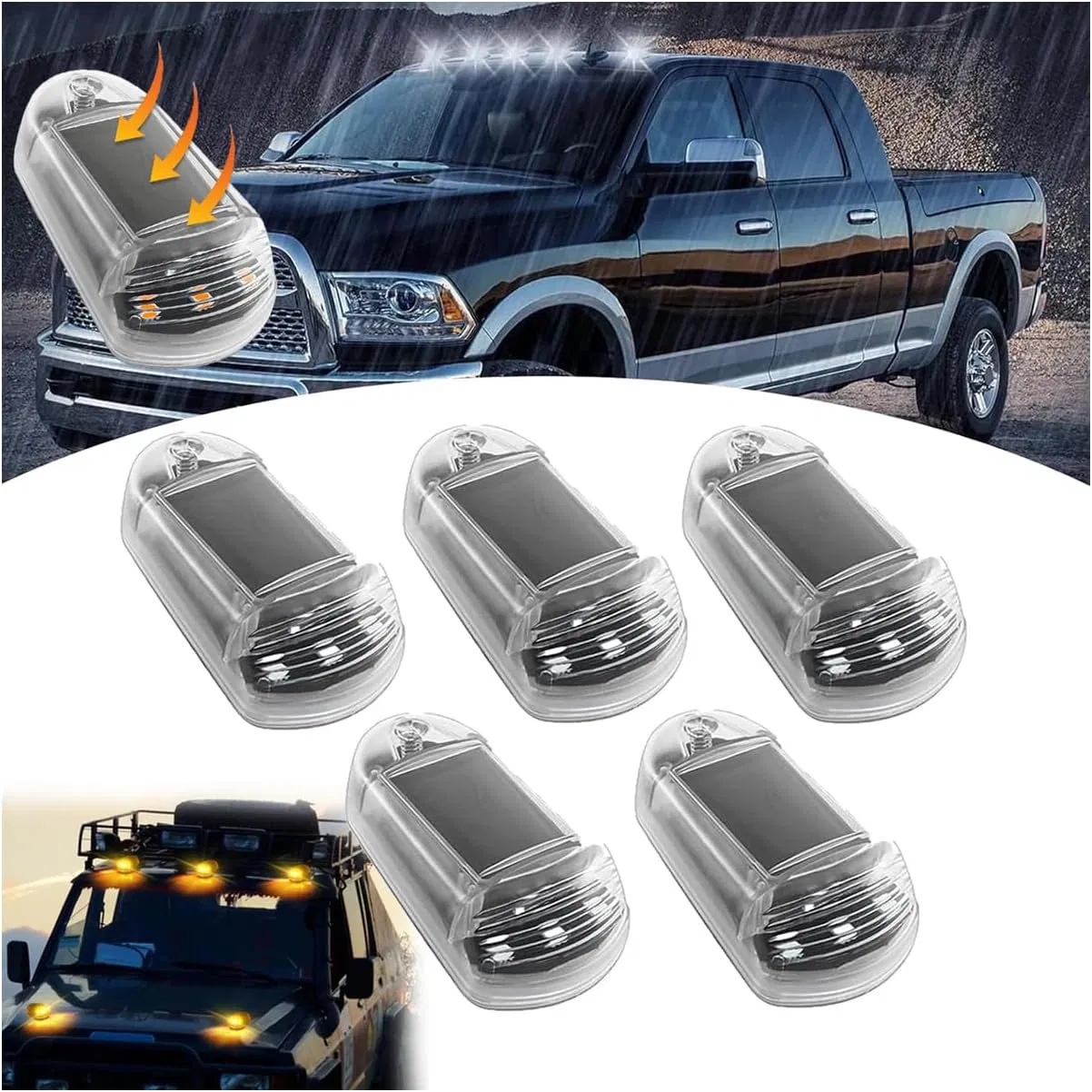 Roof Lights for Universal Car Wireless Cab Marker Solar LED Pilot Light