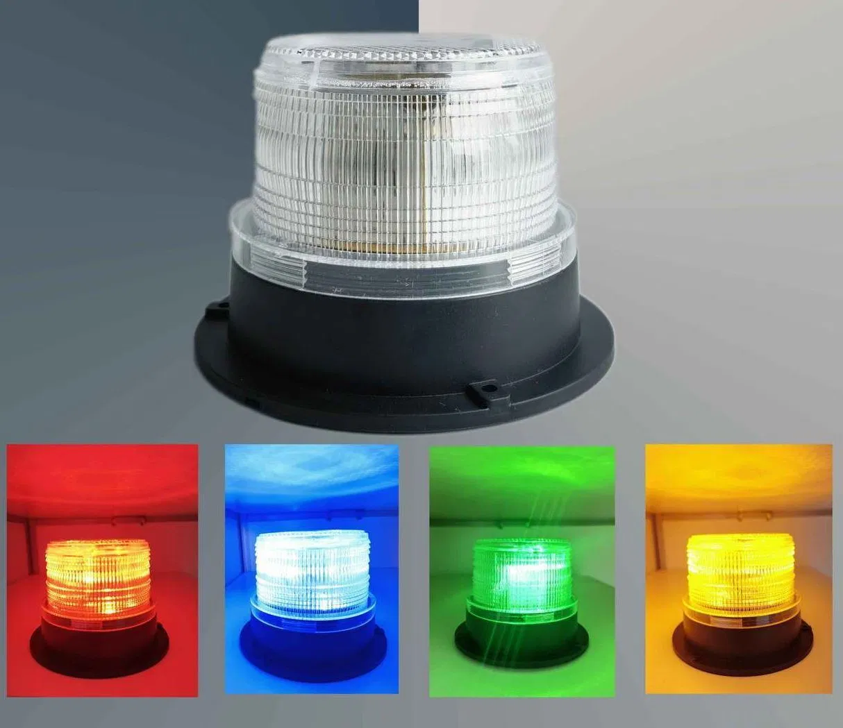 Factory Emergency Vehicle Road Safety Solar Charging Strobe Beacon LED Warning Strobe Light with Magnetic