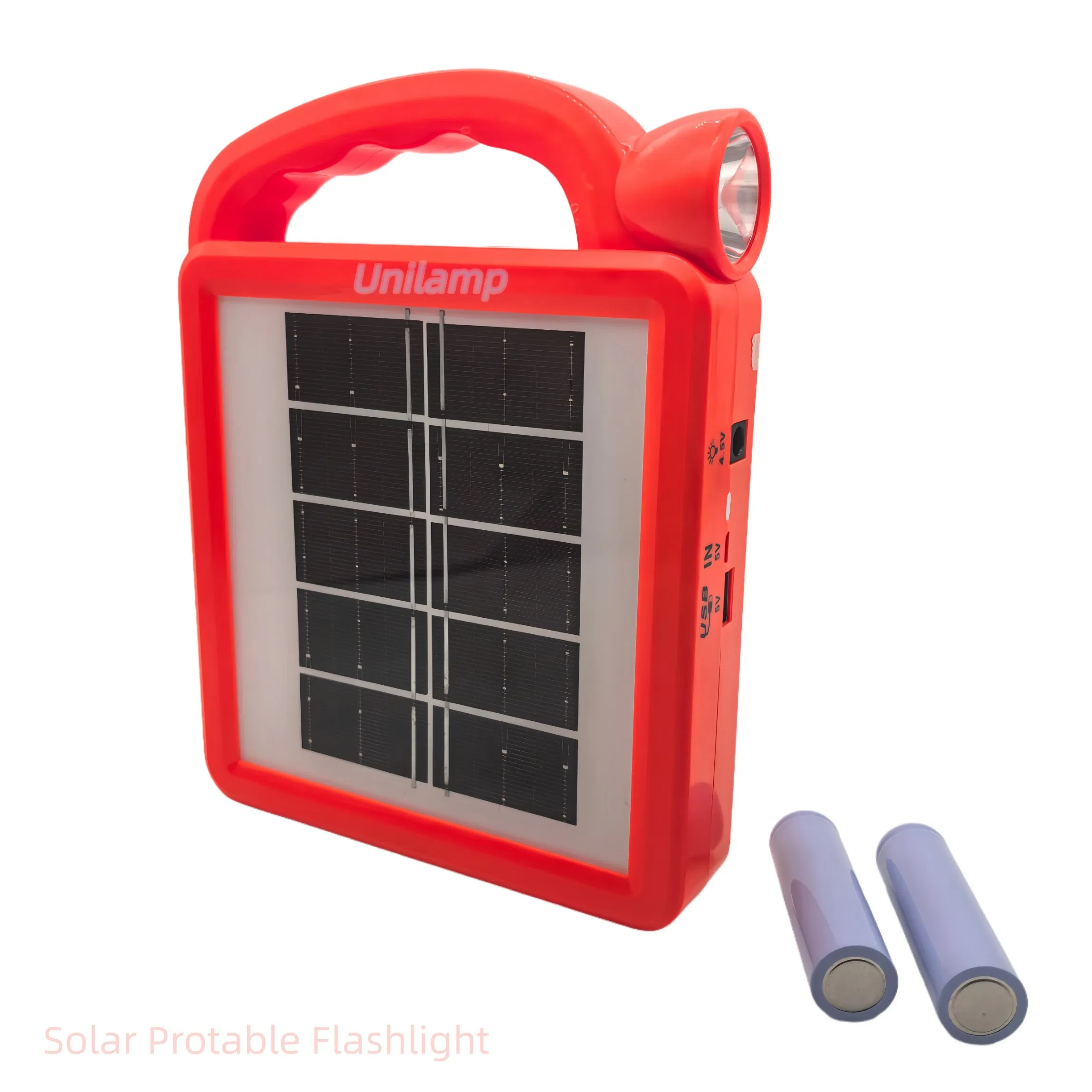 Krc02 Solar Panel Plastic Flashlight and portable Illumination Camping Light