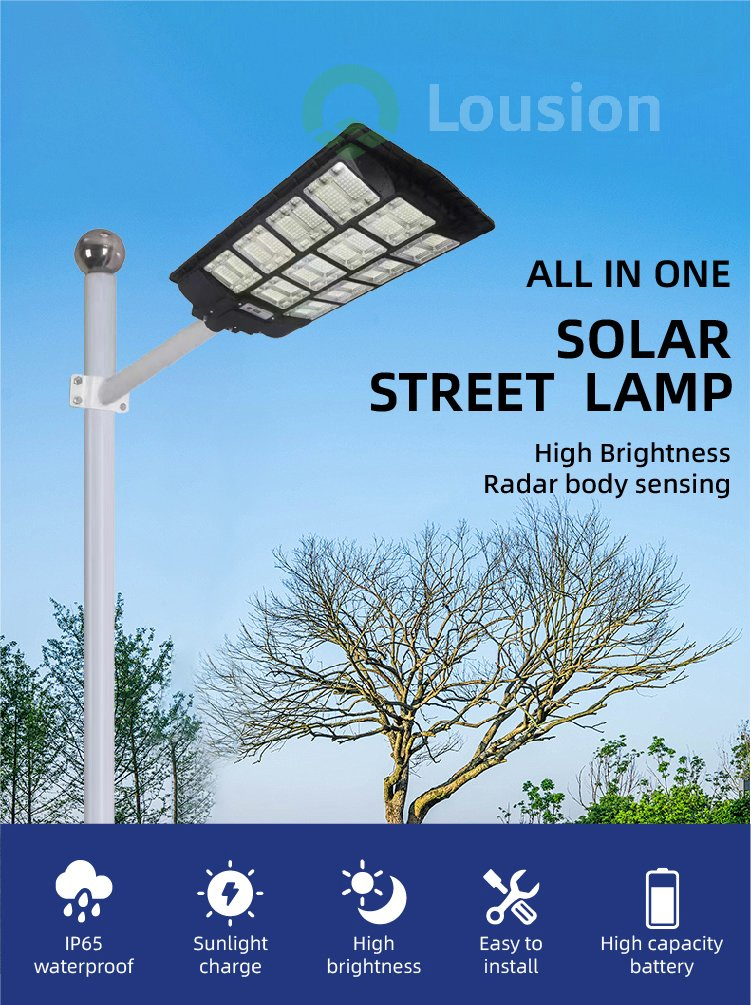 New Product Toolless Rainproof LED All-in-One Solar Street Light for Roads