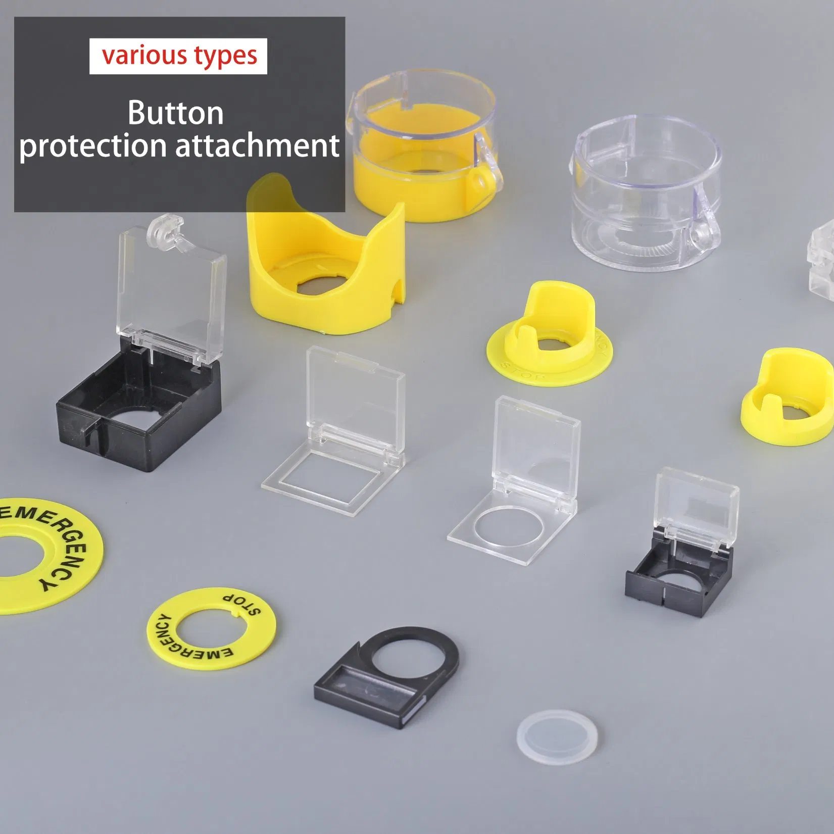 Durable Plastic 22mm Warning Ring for Emergency Stop Switch Protection and Safety
