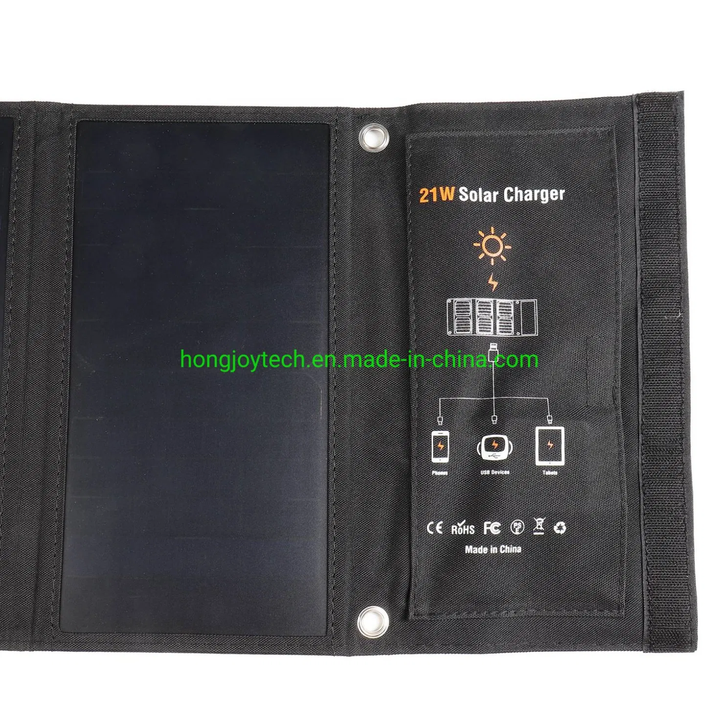 60W 80W 90W 100W 110W Most Efficient Foldable Solar Powered Bag with USB Port Solar Controller and Cables, 5V 6V 12V 18V 24V 36V Solar PV Green Energy Charger