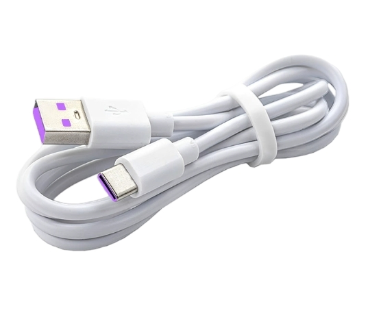 White USB Type-C Universal Cable for All Type-C Devices with Fast Charging