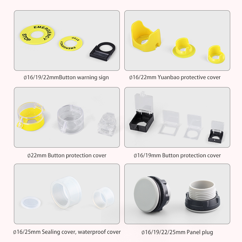 Durable Plastic 22mm Warning Ring for Emergency Stop Switch Protection and Safety