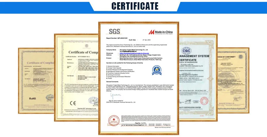 Certificates