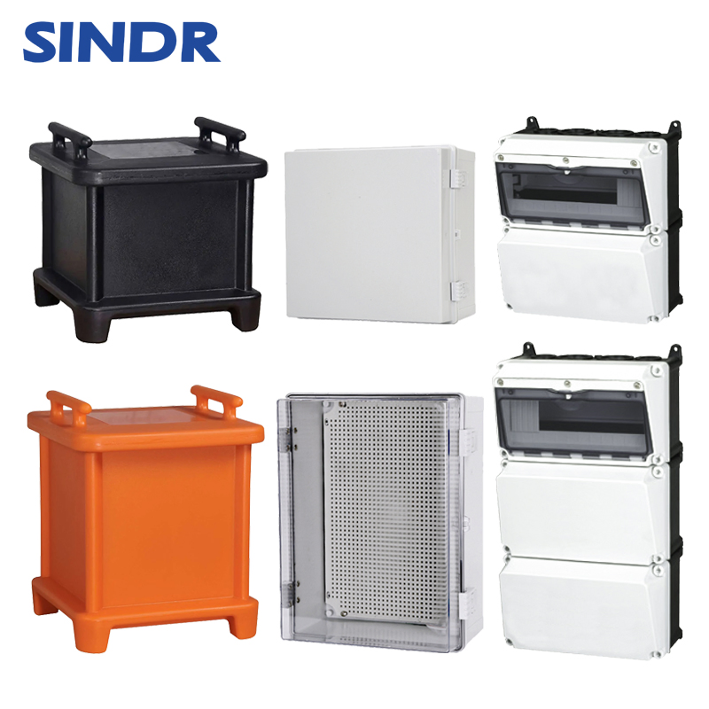 IP66 Waterproof Plastic Shell Electrical Enclosure, ABS/PC/PE Industrial Control System Wall-Mounted Junction Box, IP65 Outdoor Power Distribution Mobile Electr