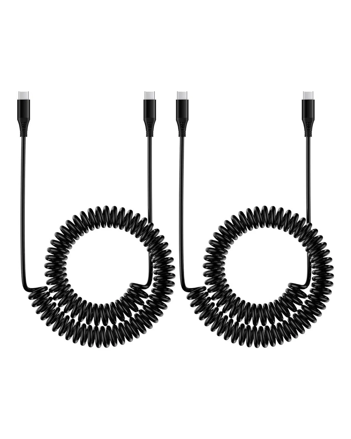 Find Similar Iconusb C to Type C Spring Coiled Fast Charging Cable Universal Retractable 140W USB-C Charger Cord Compatible Samsung Laptops