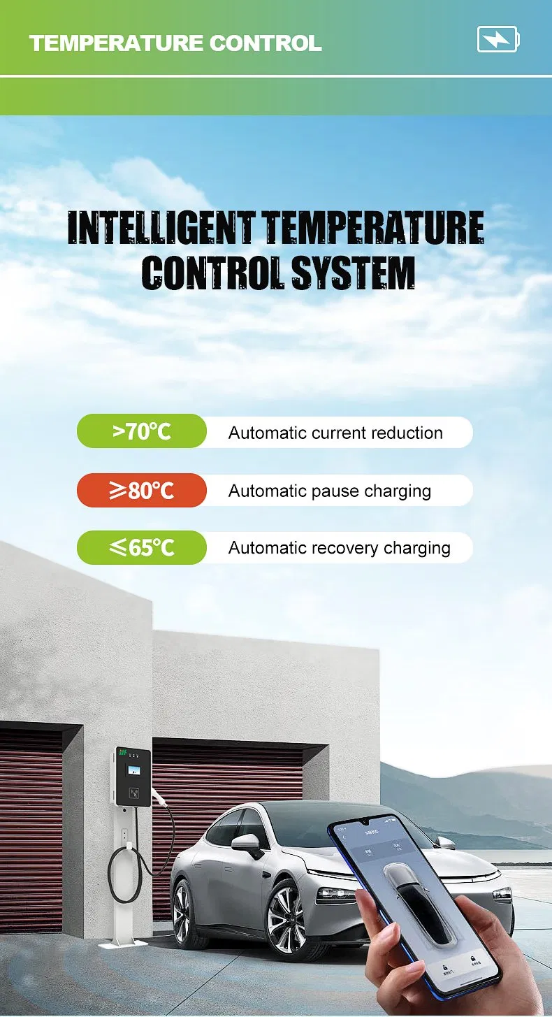 10 Safety Protection AC Car Charger Station Home Fast Charging Wallbox 3.5kw-22kw