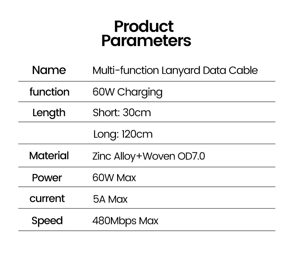 Fast Charging Lanyard Cable 9