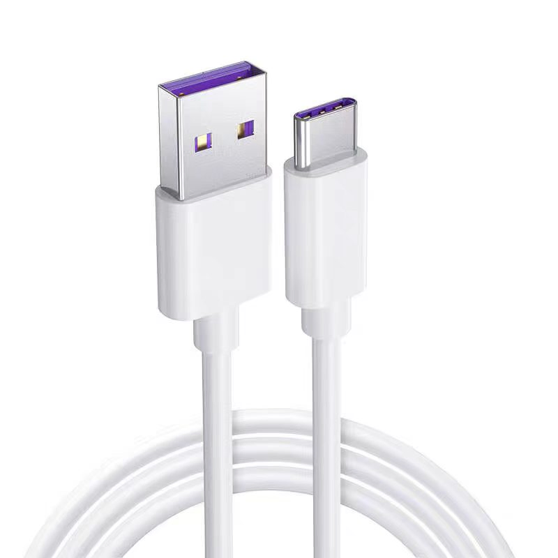 White USB Type-C Universal Cable for All Type-C Devices with Fast Charging