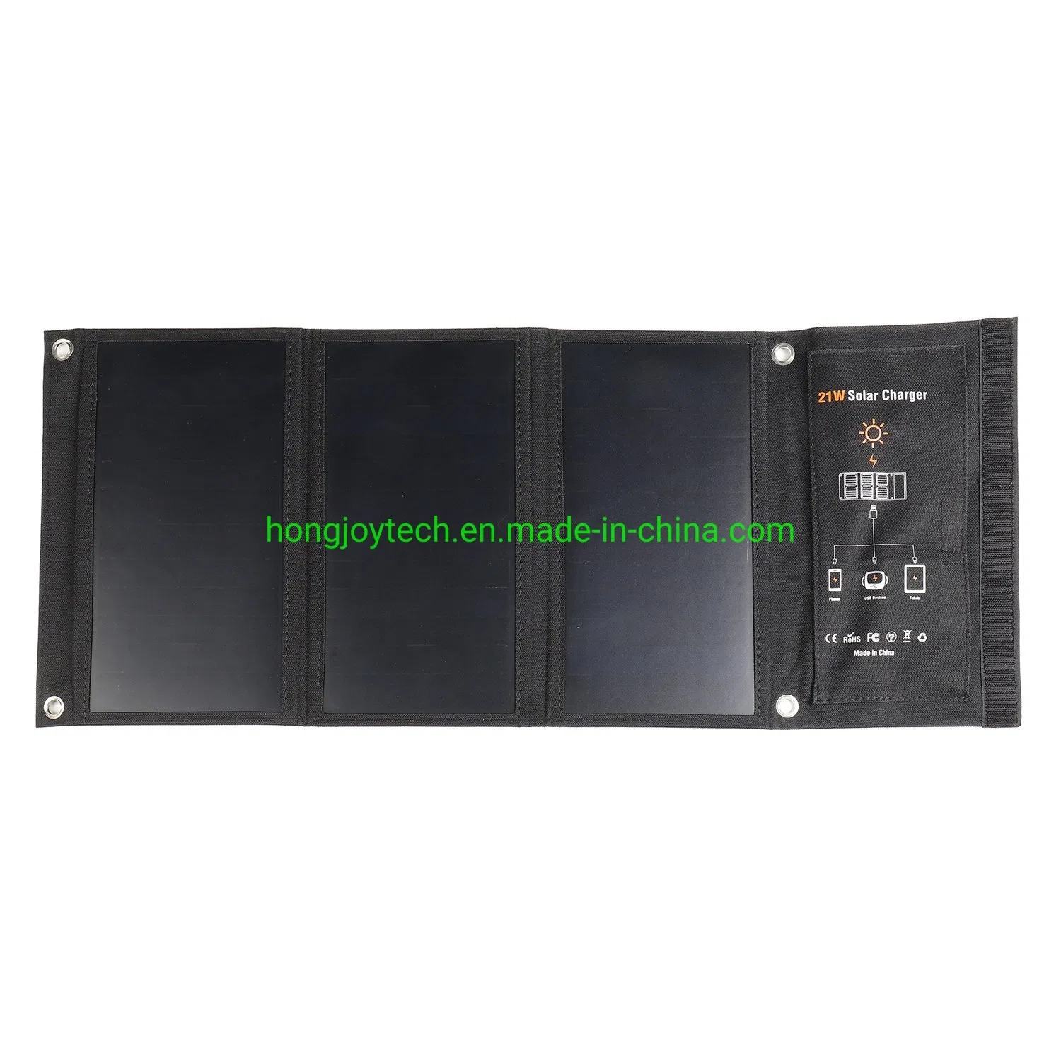 60W 80W 90W 100W 110W Most Efficient Foldable Solar Powered Bag with USB Port Solar Controller and Cables, 5V 6V 12V 18V 24V 36V Solar PV Green Energy Charger