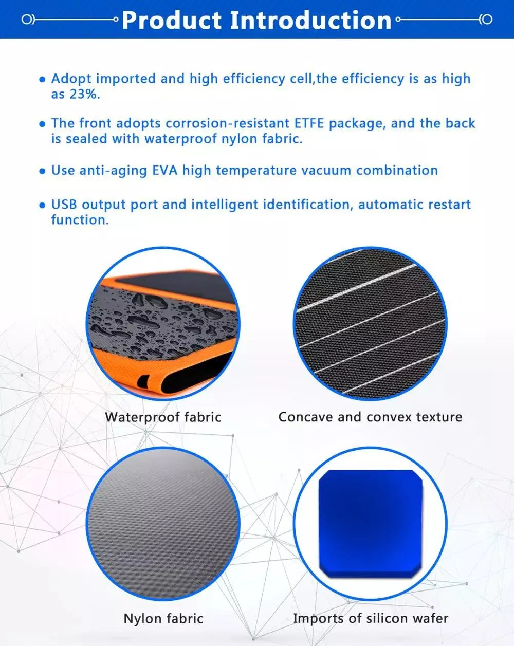 22W Solar Panel Charger View 2