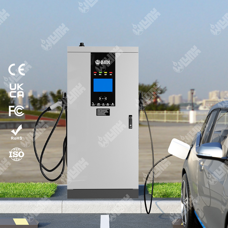 Olink High Quality Commercial Double Gun 120kw 180kw DC Fast EV Charger Station Floor Mounted Charging Stations
