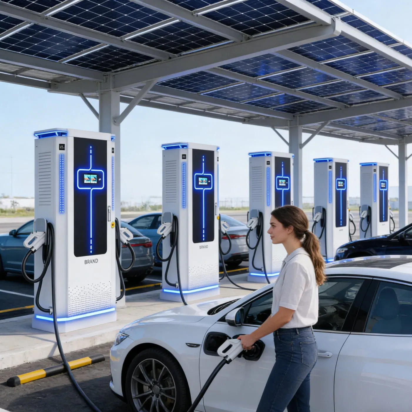 Offgrid 60kw DC EV Charger Remote 80kw Solar Station Battery Powered No Grid