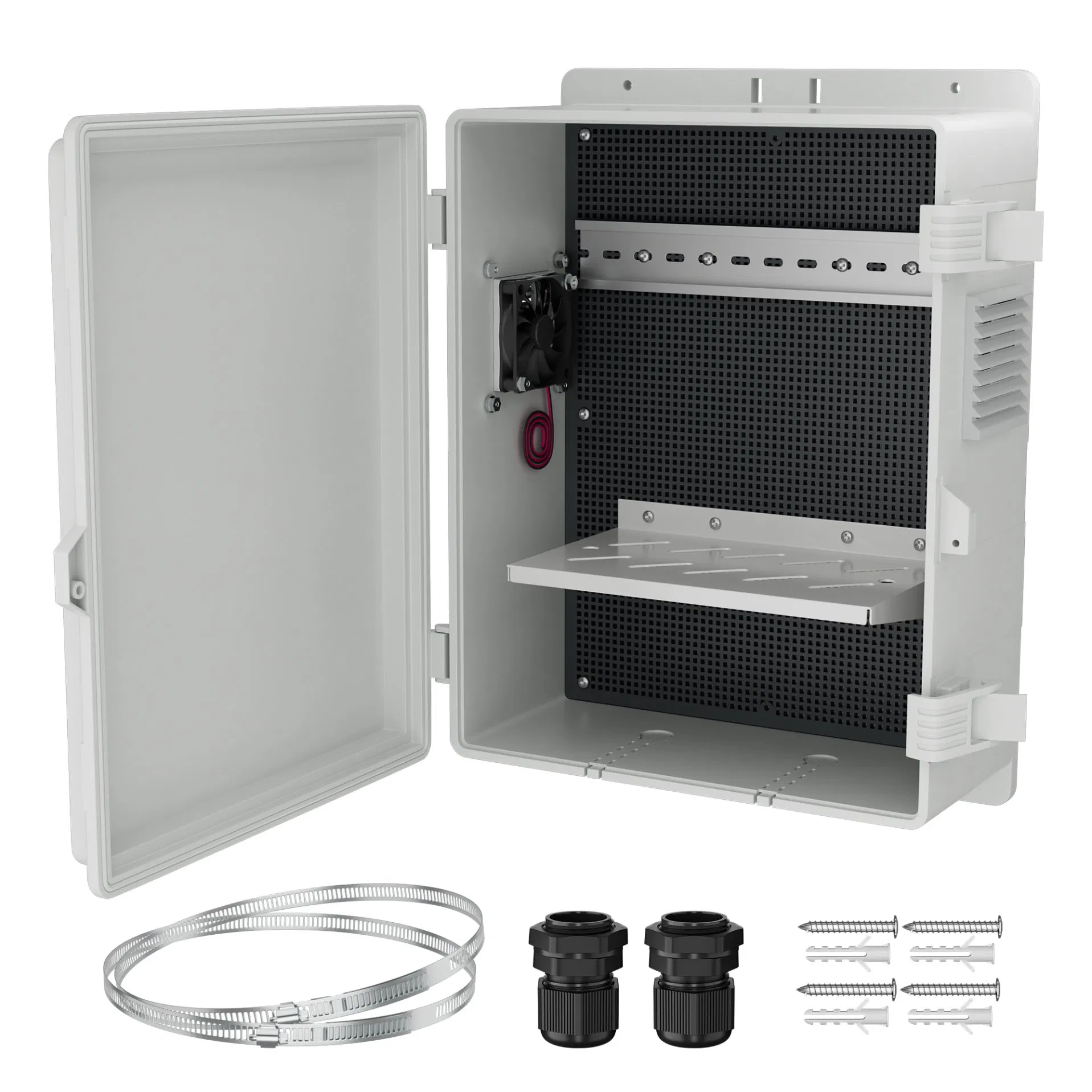Waterproof ABS Instrument Enclosures Outdoor Electrical Junction Box Vented Control Electrical Enclosure